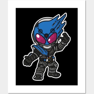 Kamen Rider Meteor Chibi Style Kawaii Posters and Art